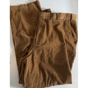 Adjust A Band Corduroy Pants Men's 38x30 Brown 100% Cotton Flex Waist